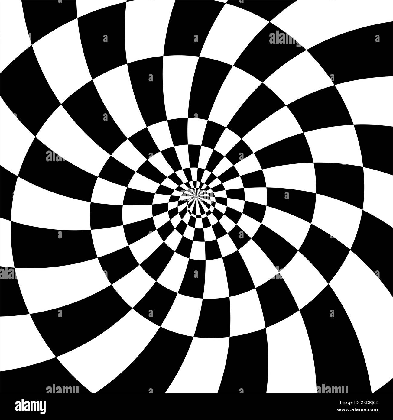 Arrière-plan noir et blanc d'illusion de profondeur optique dans un style plat pour l'impression et la conception.Illustration vectorielle. Illustration de Vecteur