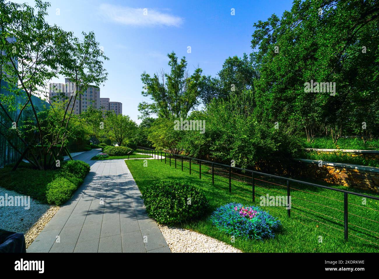 Vue sur le canal nord de Tianjin Section du Grand Canal Beijing-Hangzhou Banque D'Images