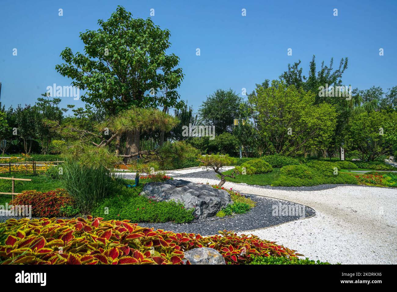 Vue sur le canal nord de Tianjin Section du Grand Canal Beijing-Hangzhou Banque D'Images