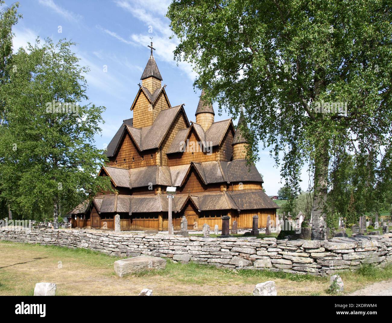 Heddal Stave Church près de Notodden en Norvège Banque D'Images