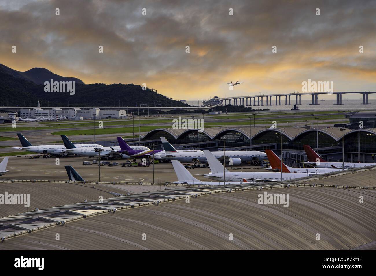 Hong Kong Chek Lap kok aéroport Banque D'Images