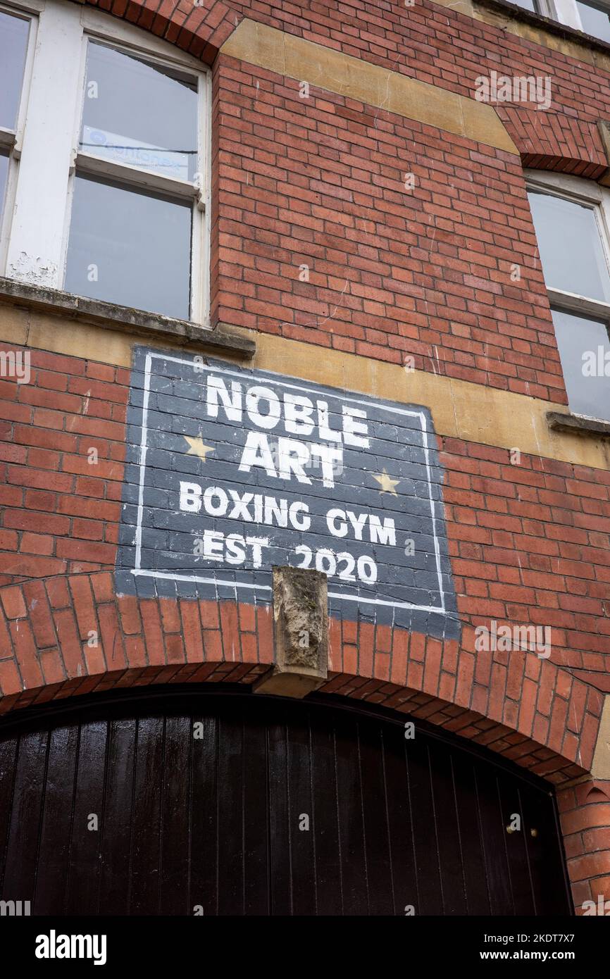 Noble Art Boxe Gym, Bristol, Royaume-Uni Banque D'Images