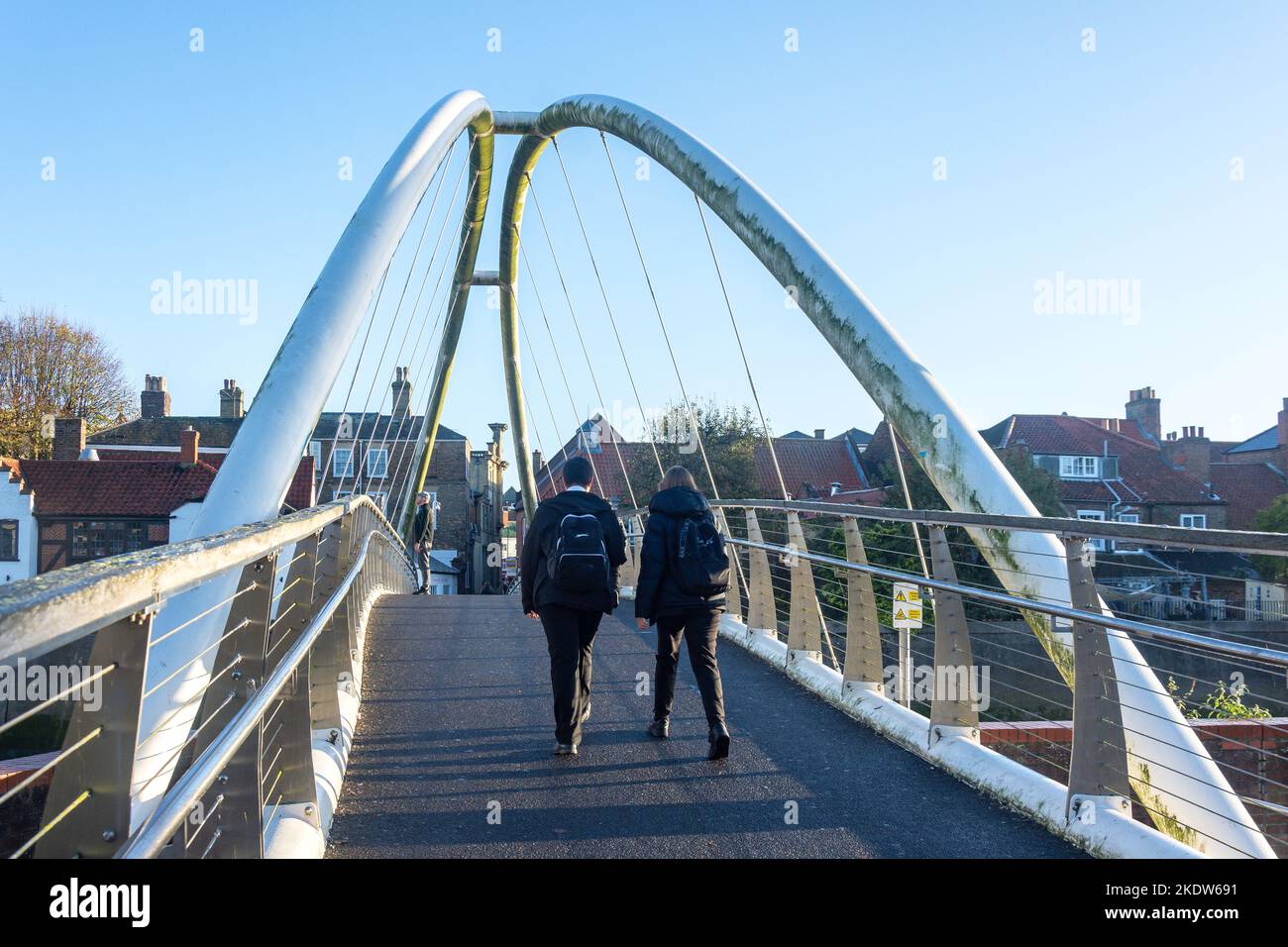 St Botolph's Bridge traversant la rivière Witham, Boston, Lincolnshire, Angleterre, Royaume-Uni Banque D'Images