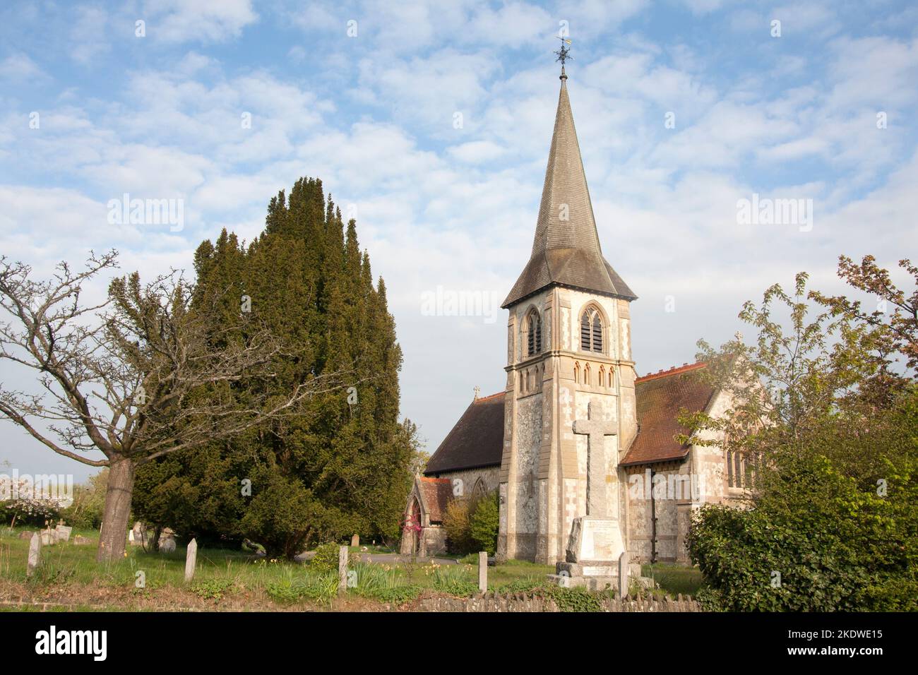 Nouvelle église Saint-Jean-Baptiste, Greatham, Liss, Hampshire, Angleterre, Banque D'Images