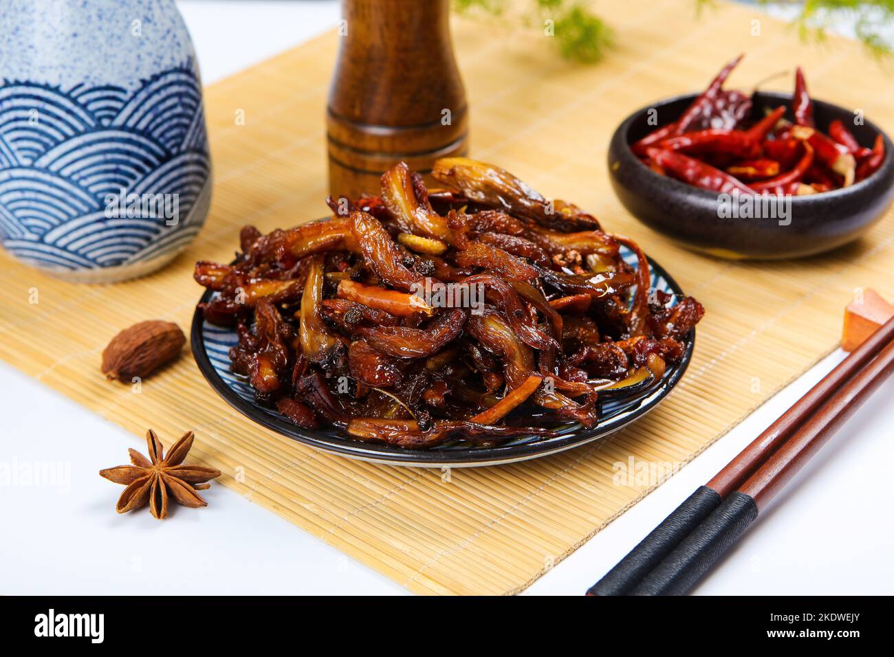 Une assiette de poulet frit Banque D'Images