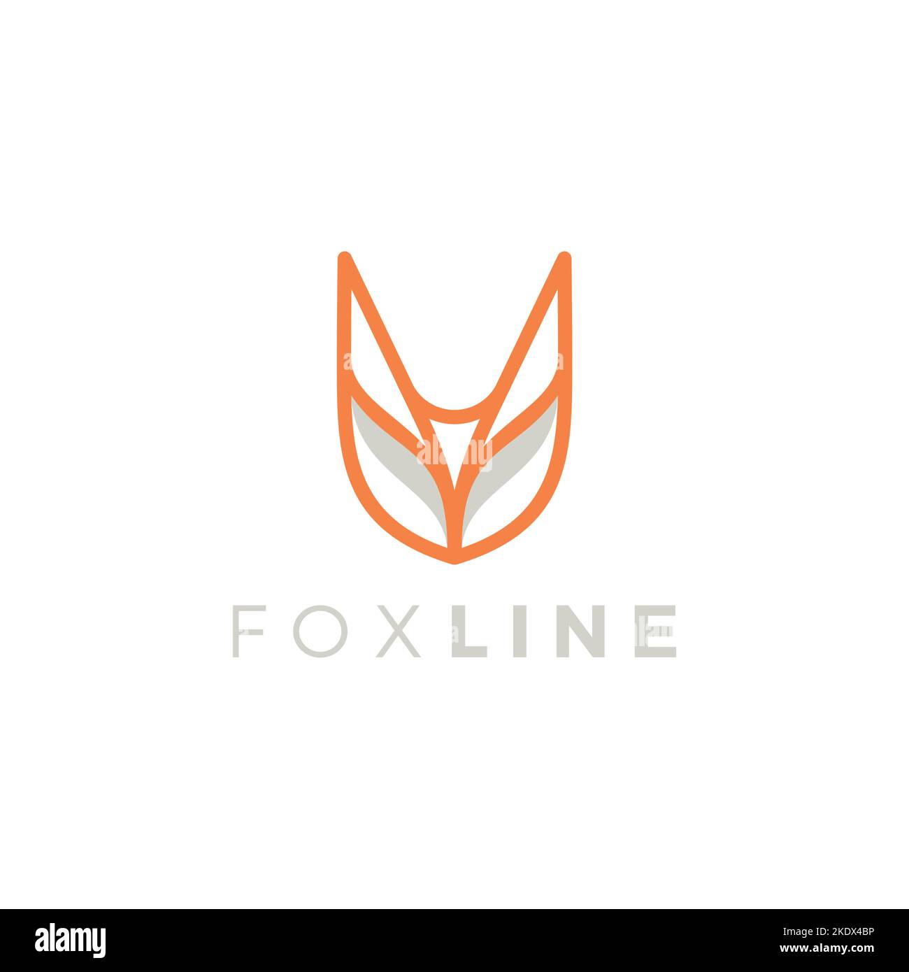 Logo Fox Line Vector Design Illustration de Vecteur