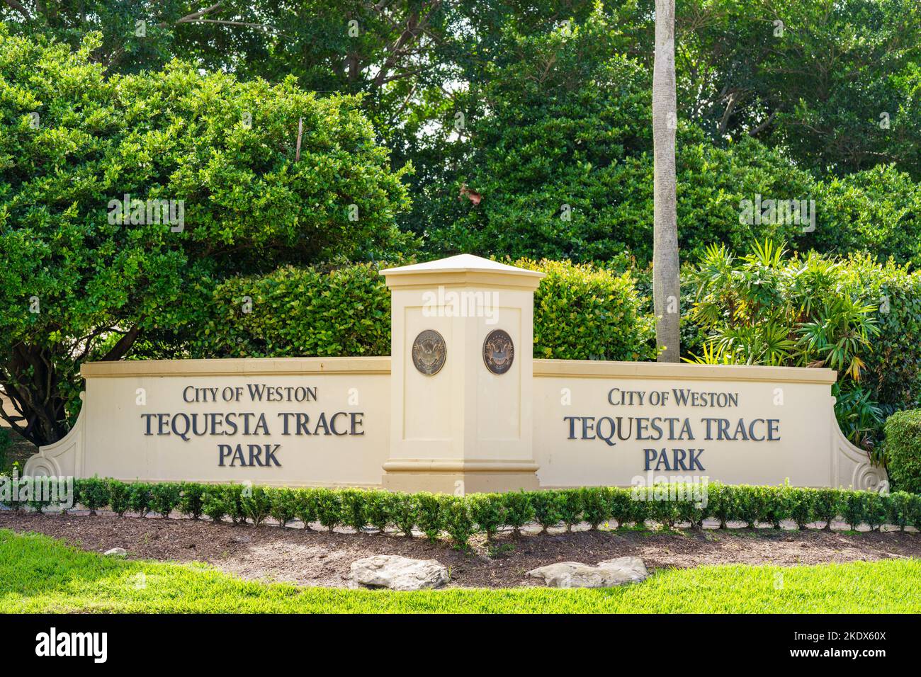 Weston, FL, Etats-Unis - 8 novembre 2022: Photo de Tequesta Trace Park Banque D'Images