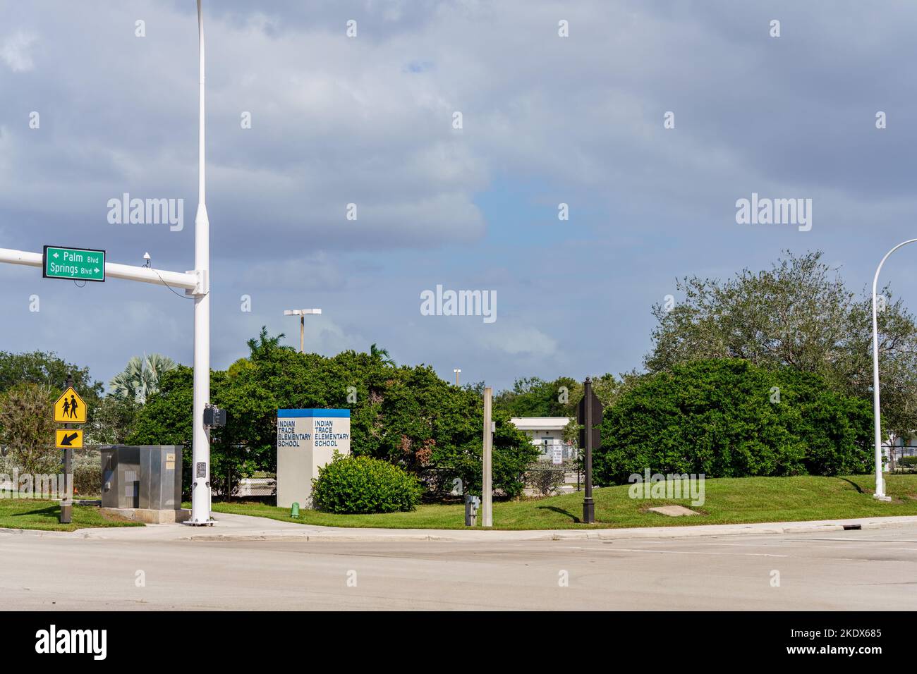 Weston, FL, Etats-Unis - 8 novembre 2022: Photo de l'école élémentaire Indian Trace Banque D'Images