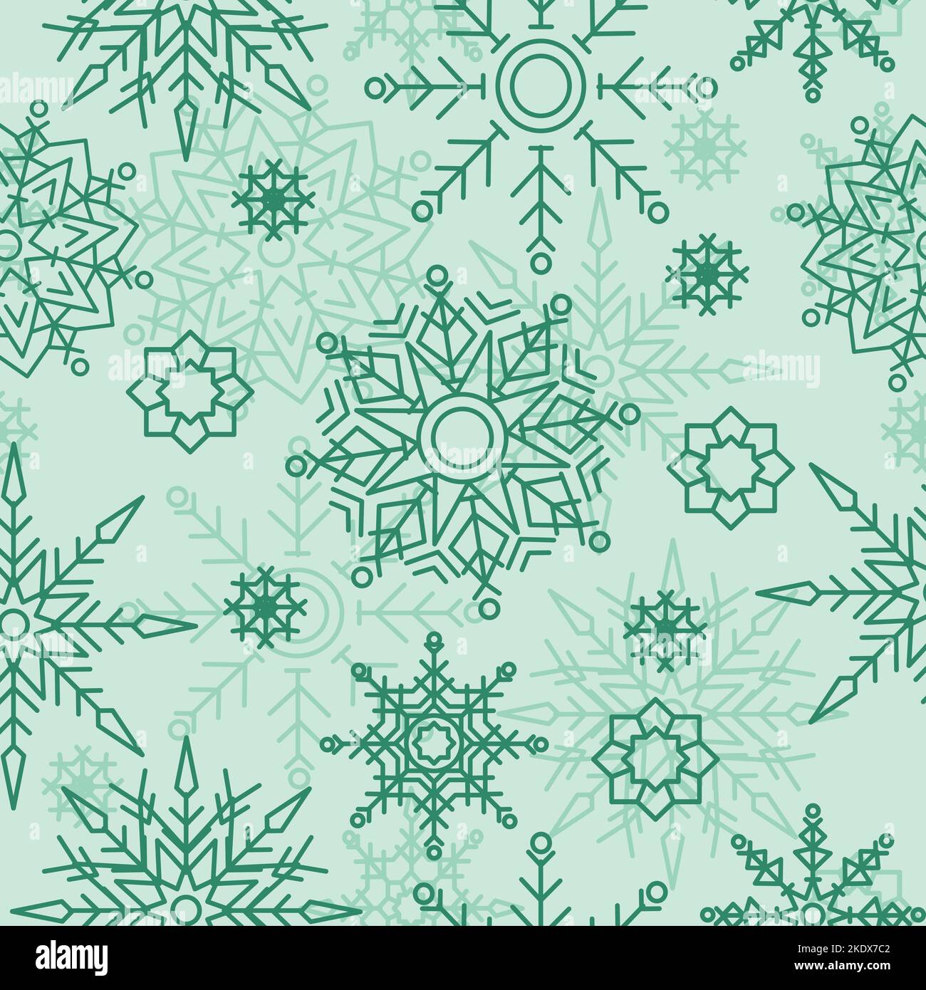 Flocon de neige hiver froid fond de motif sans couture Illustration de Vecteur