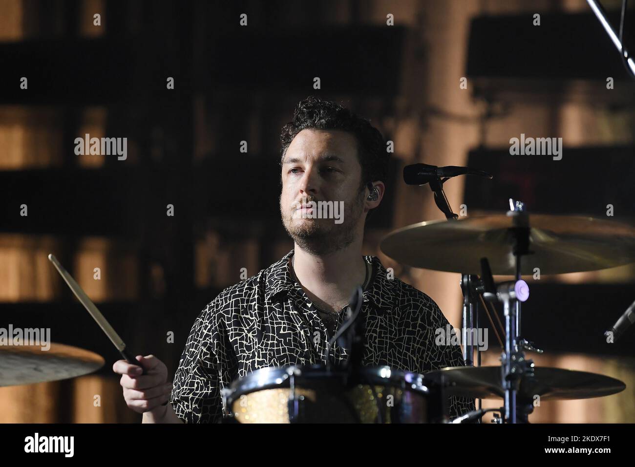 Rio de Janeiro, Brésil, 4 novembre 2022. Matt Helders, batteur du groupe de rock indépendant Artic Monkeys, lors d'un concert à la Jeunesse Arena dans la ville Banque D'Images
