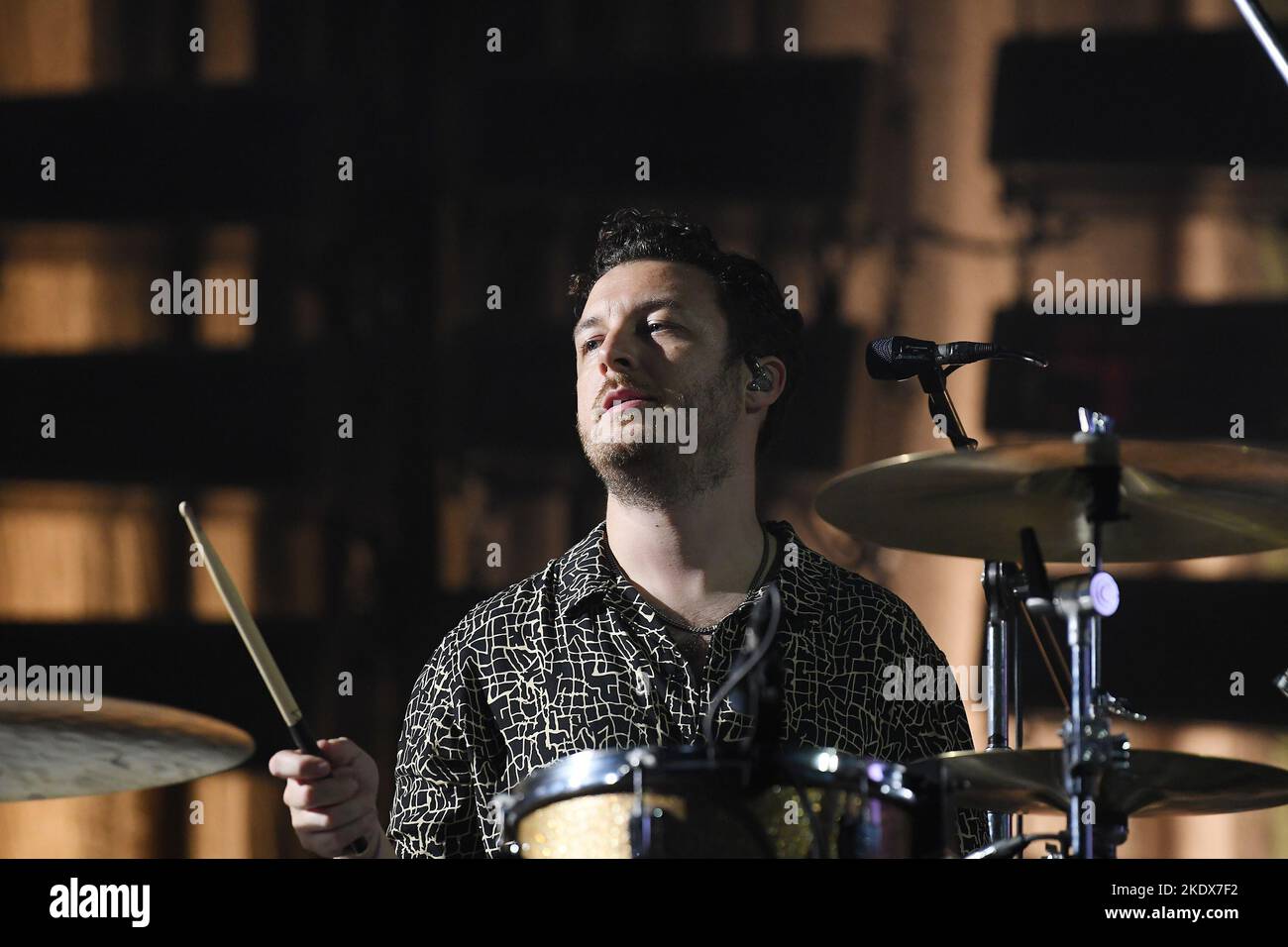Rio de Janeiro, Brésil, 4 novembre 2022. Matt Helders, batteur du groupe de rock indépendant Artic Monkeys, lors d'un concert à la Jeunesse Arena dans la ville Banque D'Images