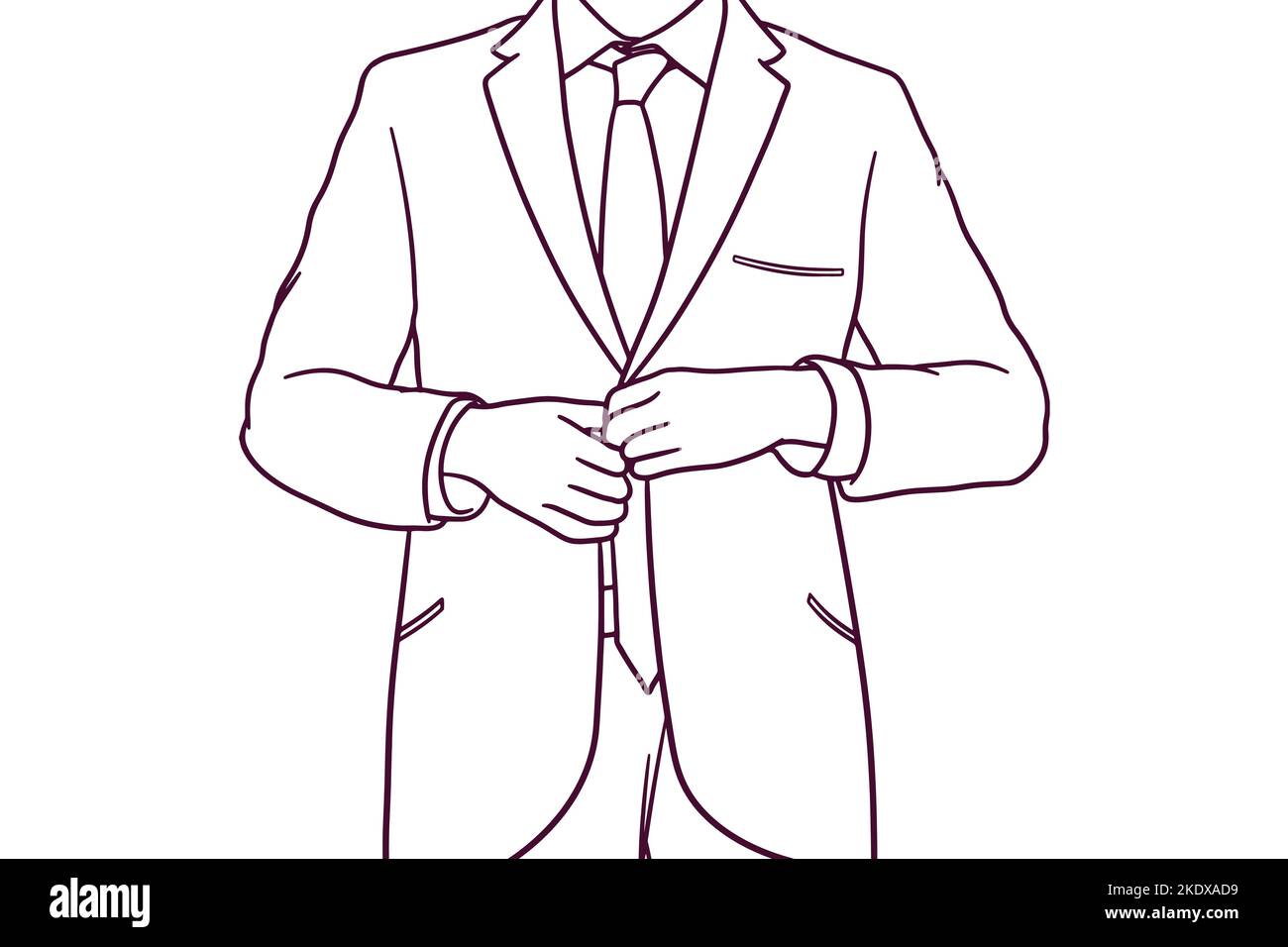 illustration représentant un homme d'affaires dessiné à la main Illustration de Vecteur