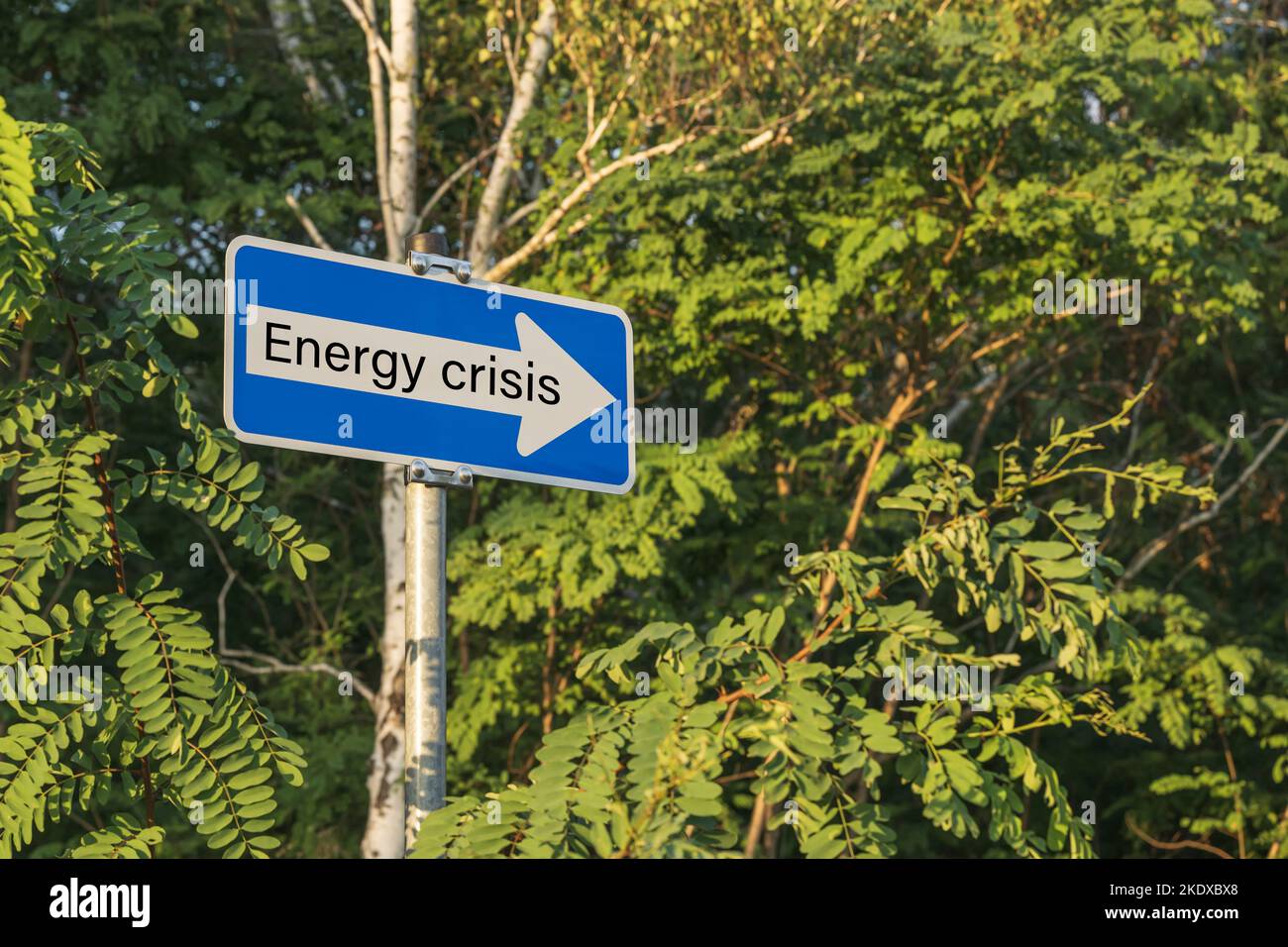Signe avec l'inscription Energy Crisis Banque D'Images