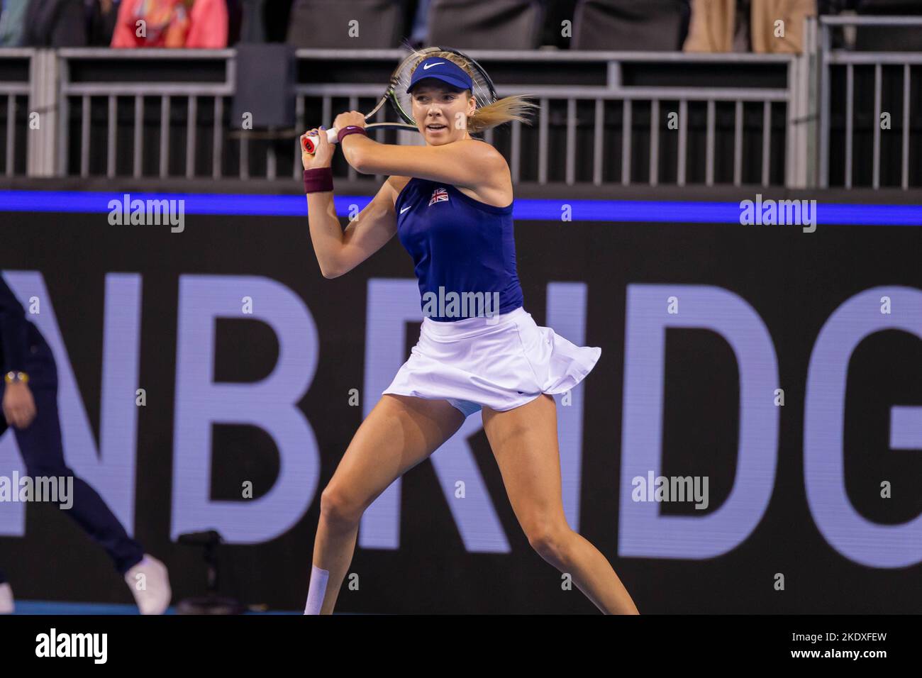 Glasgow, Écosse, le 8th novembre 2022. Yulia Putintseva, du Kazakhstan, joue Katie Boulter, de Grande-Bretagne, dans les étapes de groupe du Billy Jean Roi Cu Banque D'Images