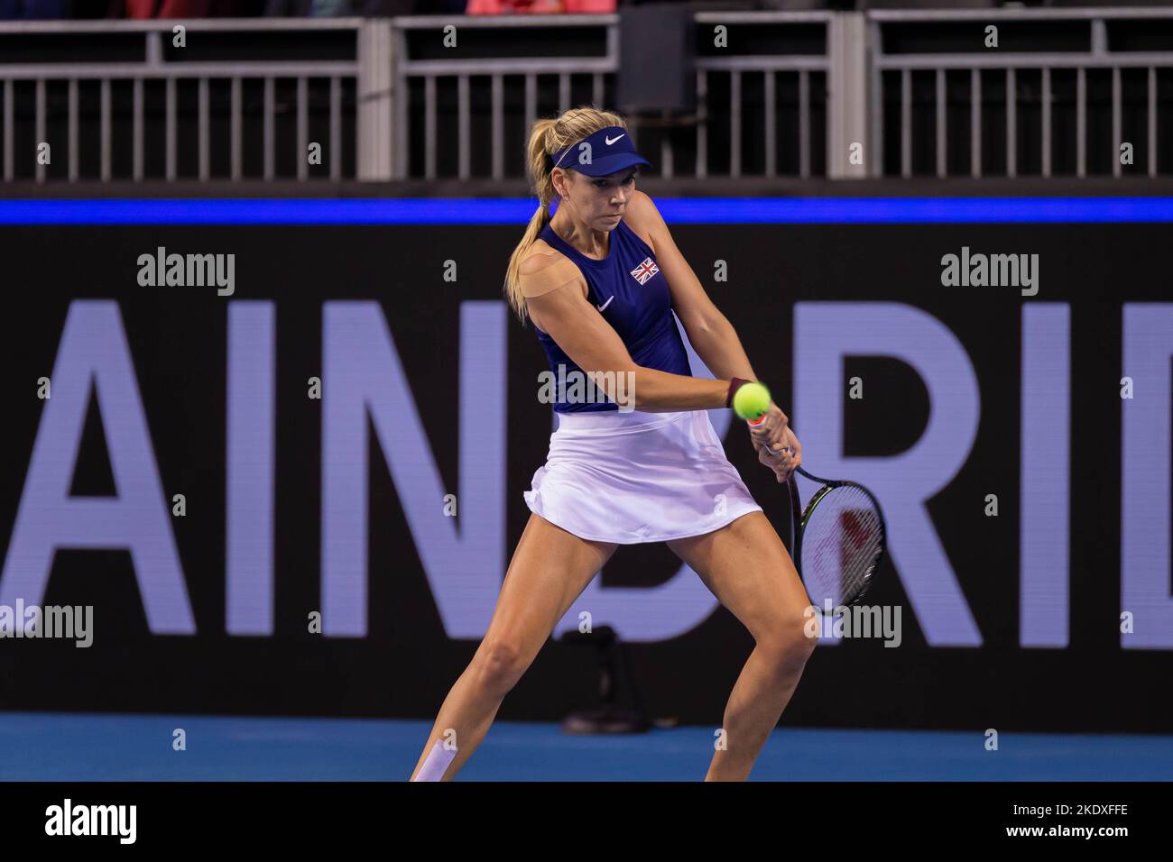 Glasgow, Écosse, le 8th novembre 2022. Yulia Putintseva, du Kazakhstan, joue Katie Boulter, de Grande-Bretagne, dans les étapes de groupe du Billy Jean Roi Cu Banque D'Images