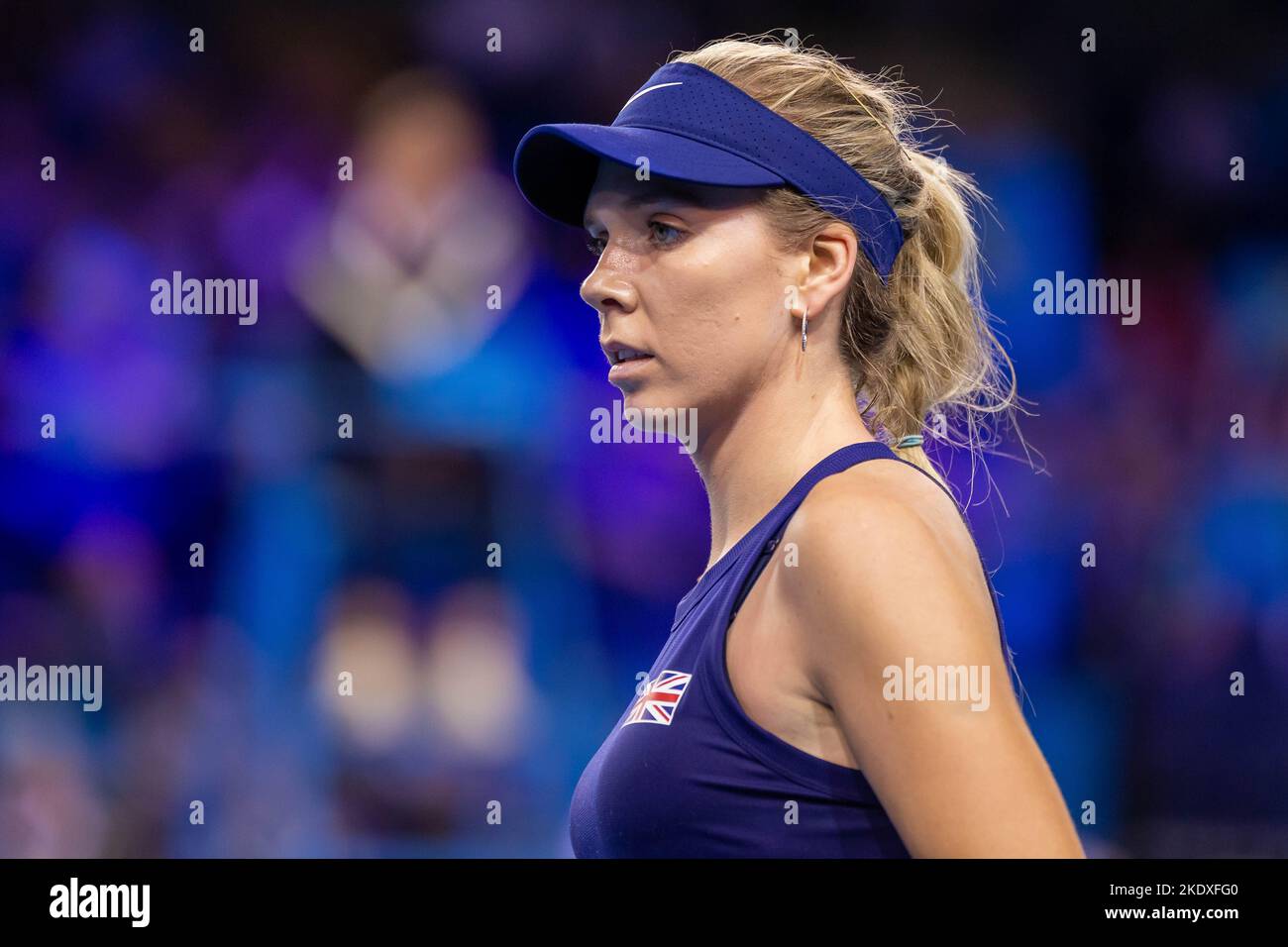 Glasgow, Écosse, le 8th novembre 2022. Yulia Putintseva, du Kazakhstan, joue Katie Boulter, de Grande-Bretagne, dans les étapes de groupe du Billy Jean Roi Cu Banque D'Images