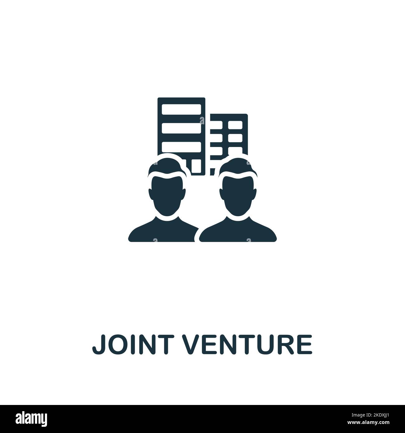 Icône joint Venture. Icône monochrome simple Global Business pour les modèles, la conception Web et les infographies Illustration de Vecteur