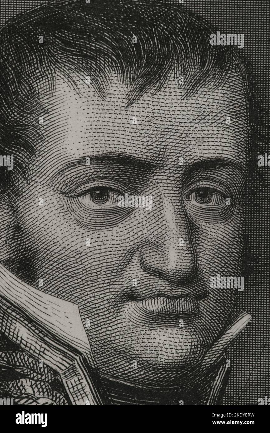 Ferdinand VII (1784-1833). Roi d'Espagne (1808-1833). Portrait. Gravure par Geoffroy. Détails. 'Historia Universal', par César Cantú. Volume VI 1857. Banque D'Images Ferdinand VII (1784-1833). Roi d'Espagne (1808-1833). Portrait. Gravure par Geoffroy. Détails. 'Historia Universal', par César Cantú. Volume VI 1857. Banque D'Images