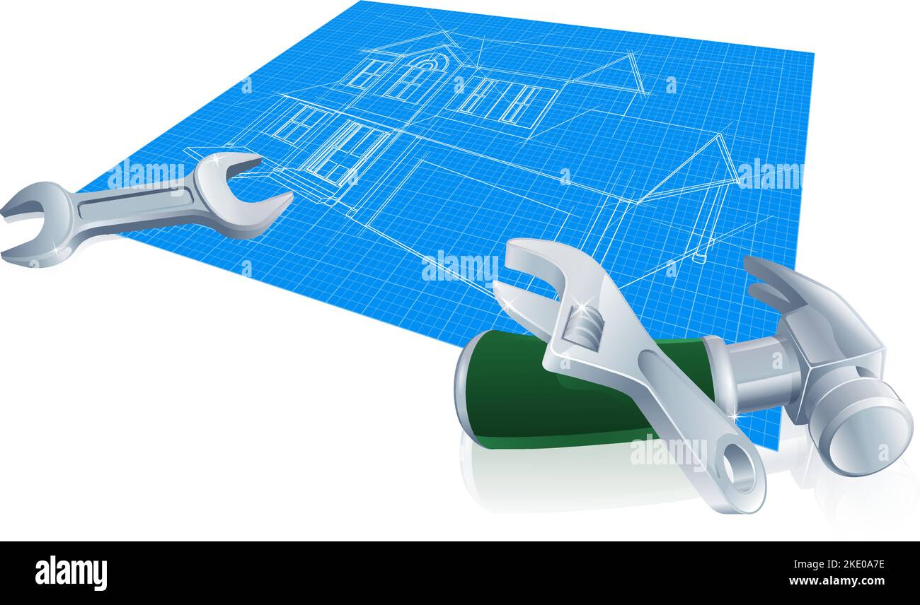 Plan Maison concept construction Illustration de Vecteur