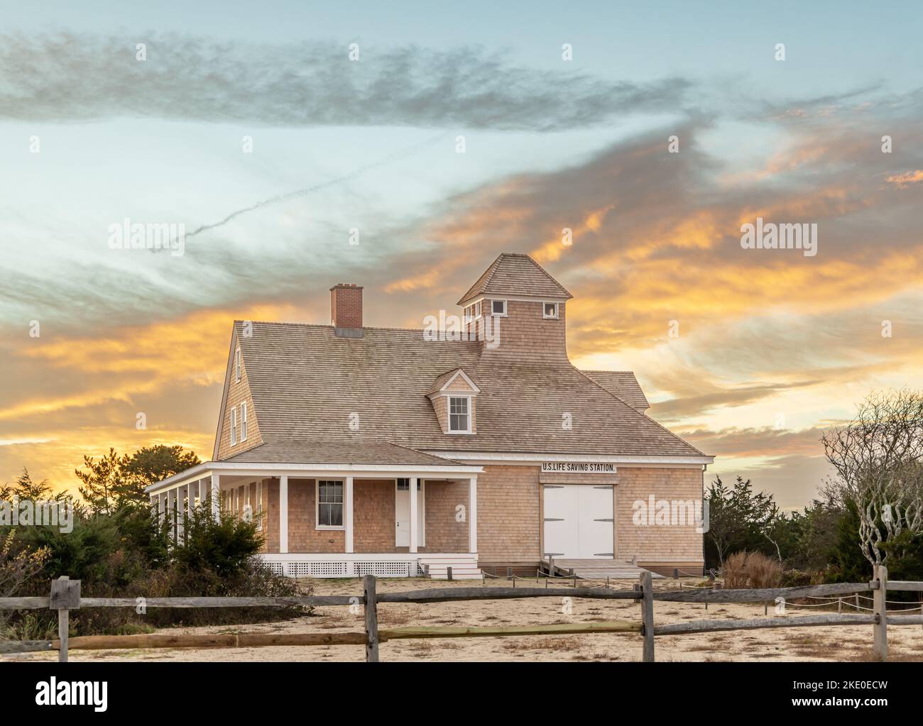 Station de sauvetage et de garde côtière américaine d'Amagansett Banque D'Images