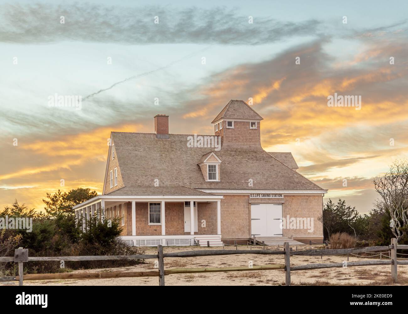 Station de sauvetage et de garde côtière américaine d'Amagansett Banque D'Images