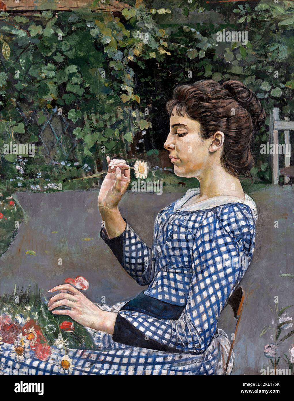 Portrait d'Hélène Weiglé par le peintre symboliste suisse Ferdinand Hodler (1853-1918). Huile sur toile, 1888 Banque D'Images