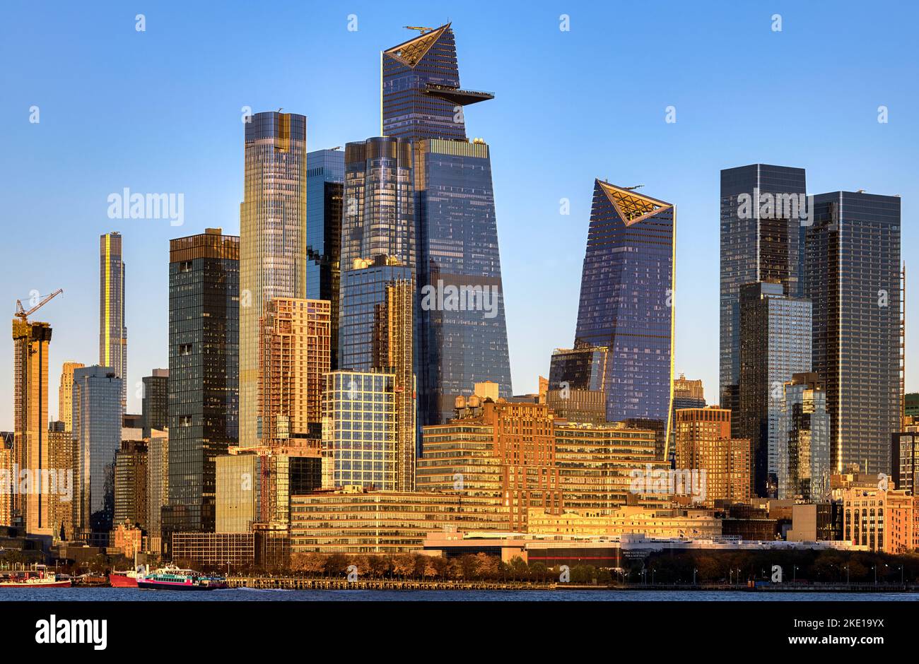 Vue sur les gratte-ciel de Hudson yards, dans Midtown Manhattan, New York Banque D'Images