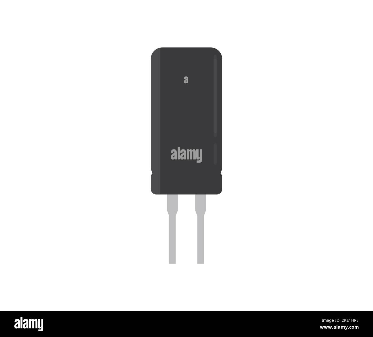 Conception du logo de condensateurs de transistors. Pièces en céramique de la carte de circuit électrique. Conception et illustration vectorielles de composants électroniques. Illustration de Vecteur