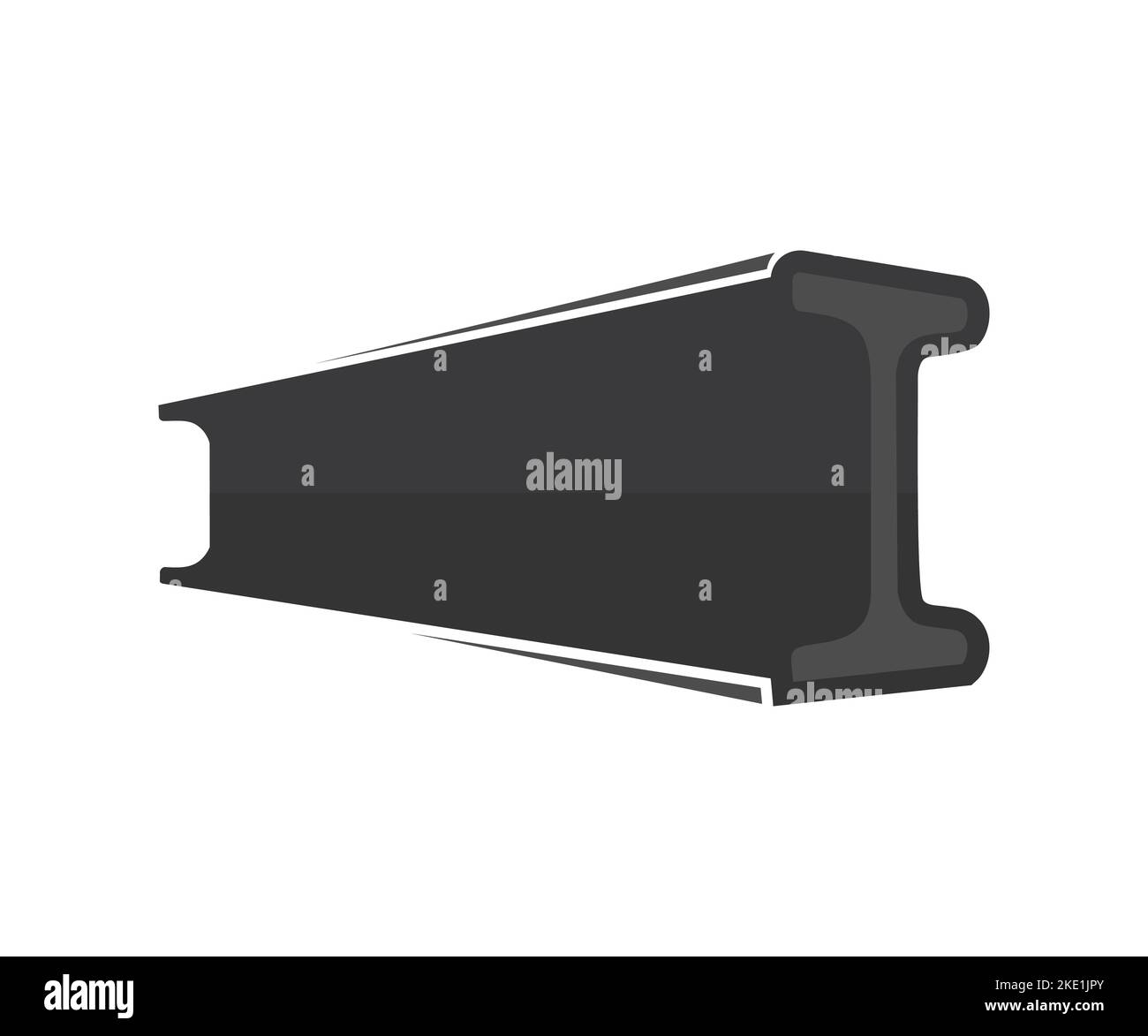 Poutres en acier, poutre à bride, structure, métal droit pièces de poutre industrielle conception de logo. Industrie du métal, produits de l'usine pour la production. Illustration de Vecteur