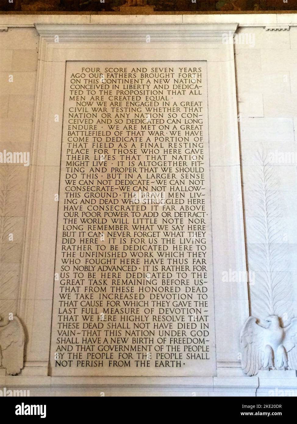 Le Lincoln Memorial est un monument commémoratif américain construit en l'honneur du président des États-Unis en 16th, Abraham Lincoln. Banque D'Images
