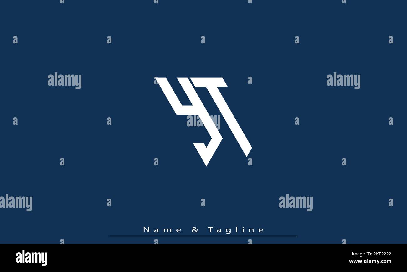 Lettres de l'alphabet initiales Monogram logo YT , TY Illustration de Vecteur