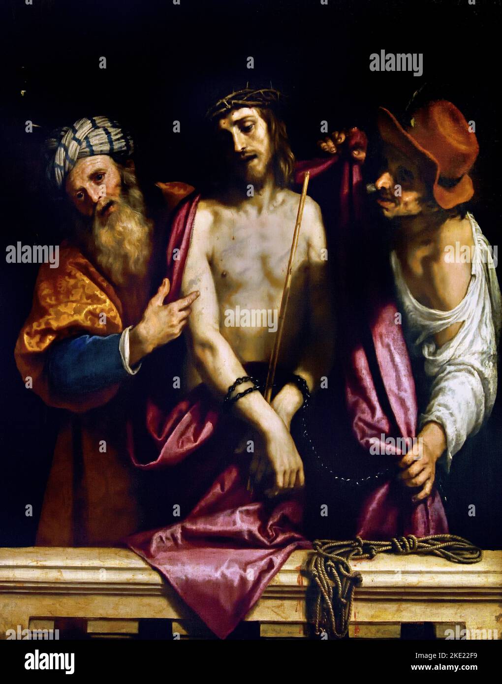 ECCE Homo de Lodovico Cardi 1559 - 1613 (connu sous le nom de Cigoli) était un peintre et architecte italien de la fin Mannerist et début de la période baroque Florence Italie Italien, Ecce Homo, (latin pour 'voici l'Homme), expression prononcée par, Ponce Pilate, au procès du Christ, Banque D'Images