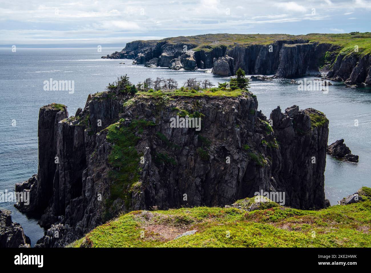 Falaises et crique, Spillars Cove, Terre-Neuve-et-Labrador, T.-N.-L., Canada Banque D'Images