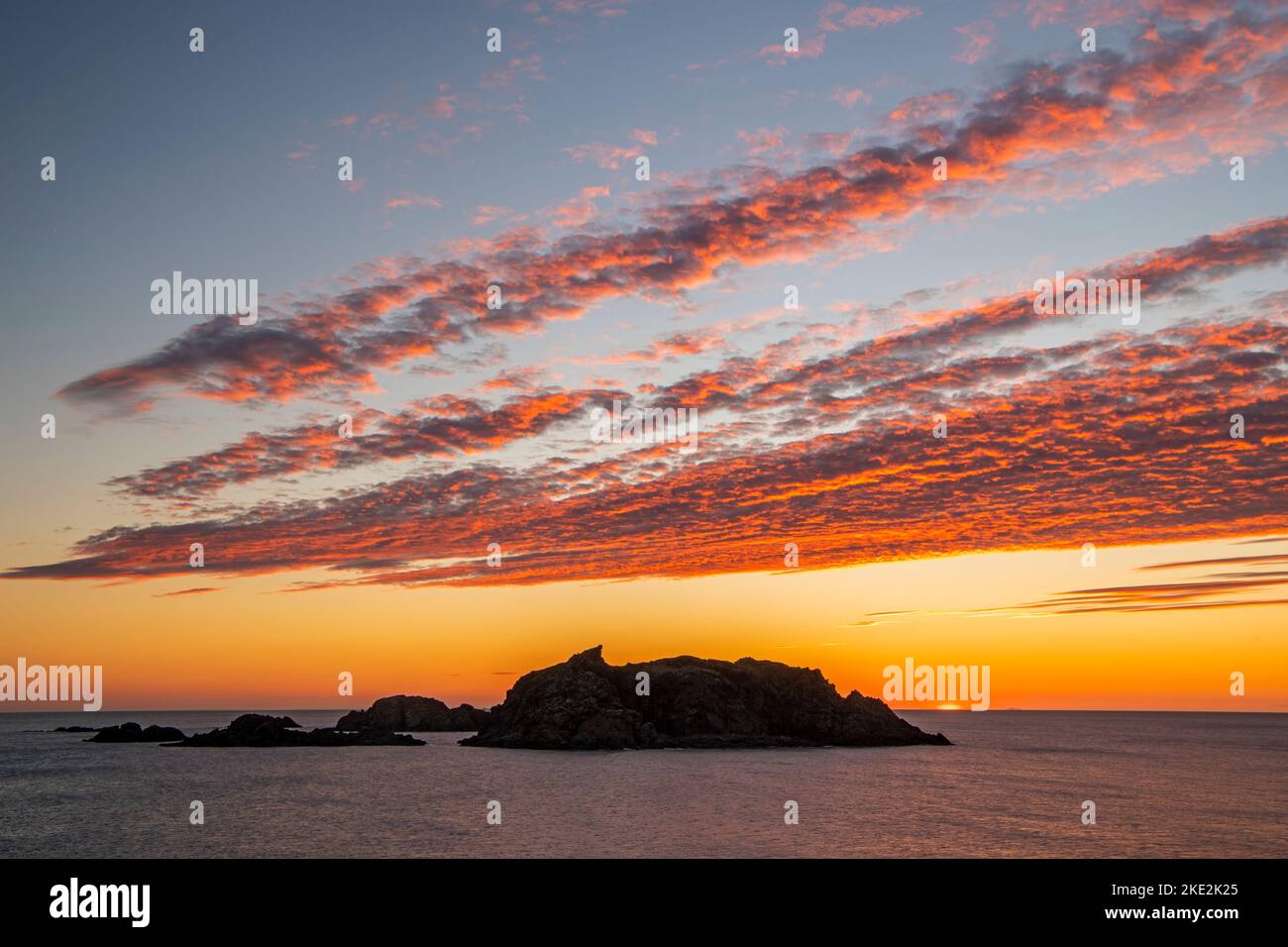 Sleepy Cove au coucher du soleil, Crow Head, Terre-Neuve-et-Labrador, T.-N.-L., Canada Banque D'Images