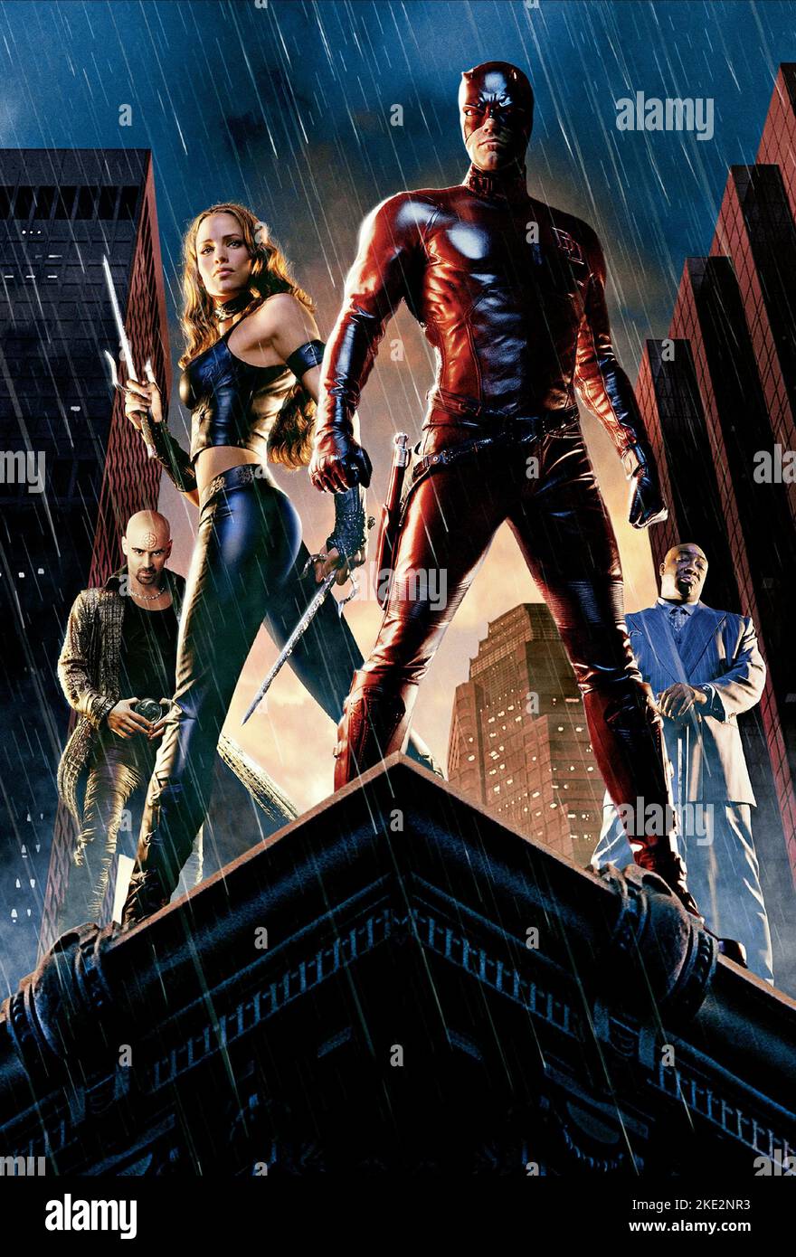 DAREDEVIL, COLIN FARRELL, JENNIFER GARNER, BEN AFFLECK, MICHAEL CLARKE DUNCAN, 2003 Banque D'Images