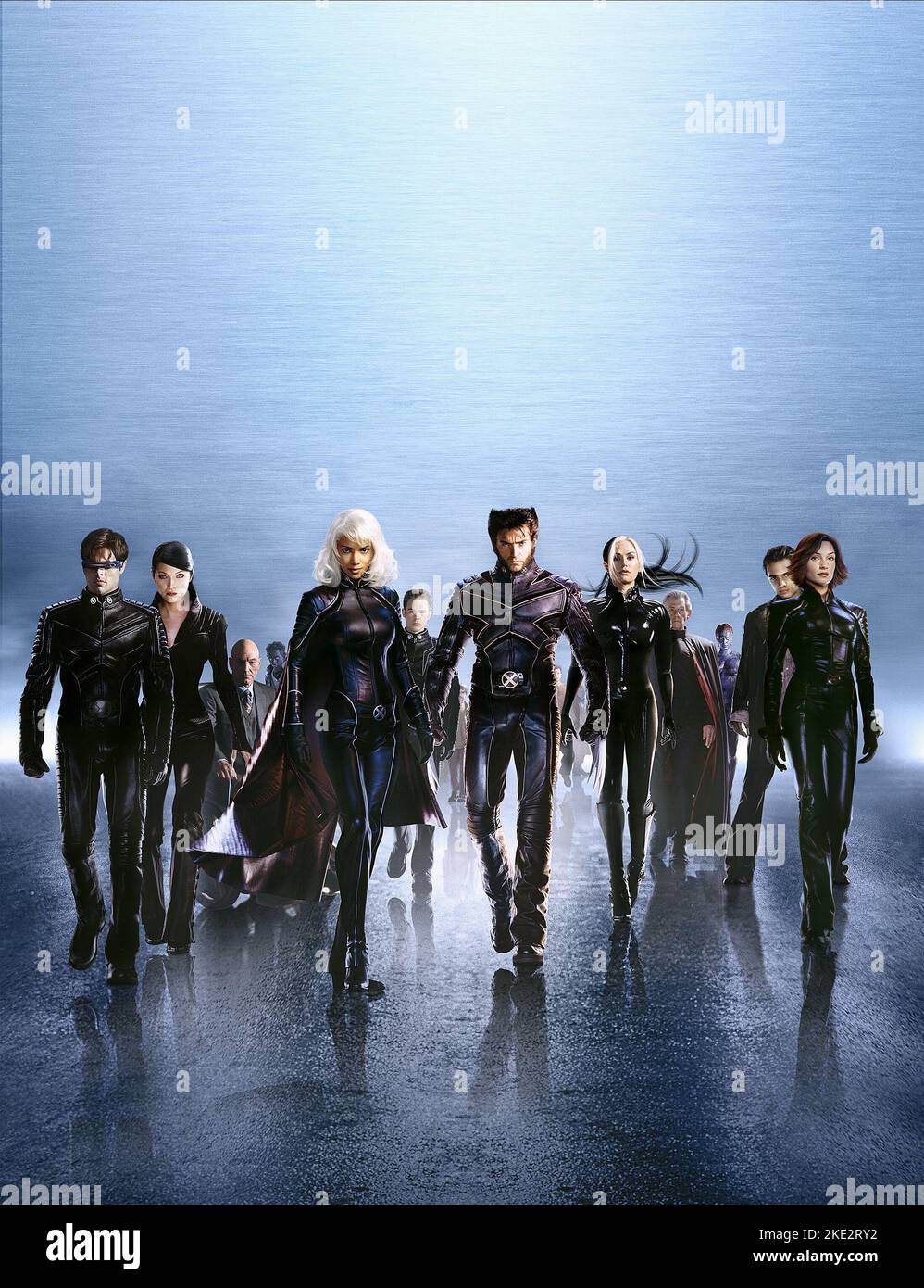 MARSDEN,HU,STEWART,BERRY,ASHMORE, Jackman, MCKELLEN,ROMIJN-STAMOS,STANFORD,JANSSEN, X-MEN 2, 2003 Banque D'Images
