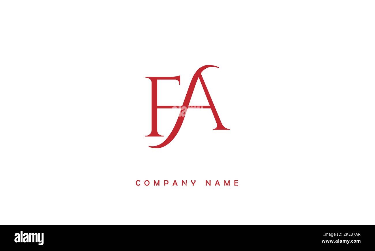 AF, FA lettres abstraites logo Monogramme Illustration de Vecteur