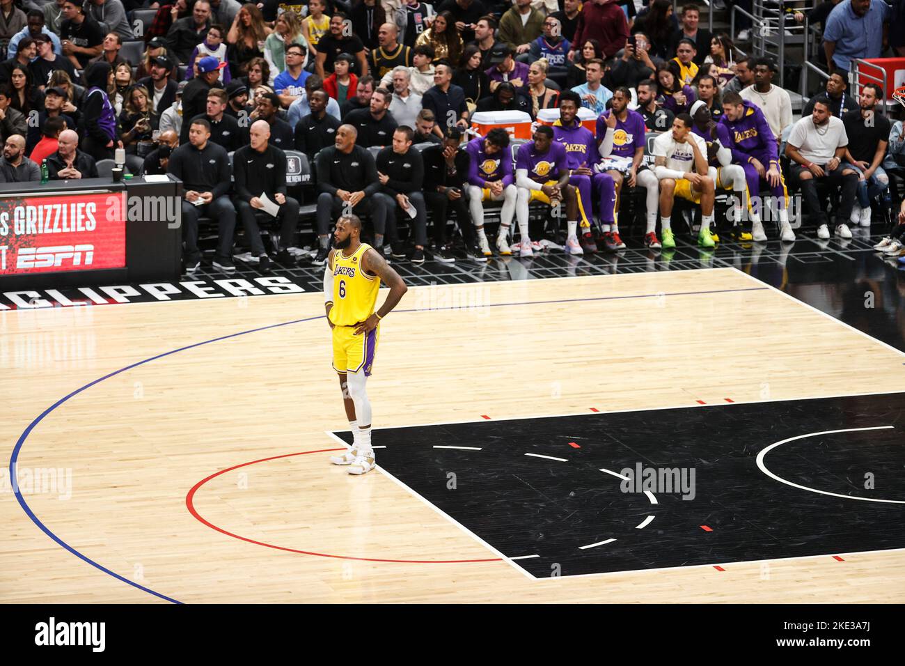 Los Angeles, Californie, États-Unis. 9th novembre 2022. Los Angeles Lakers  avance LeBron James (6) lors d'un match de basket-ball de la NBA contre les Los  Angeles Clippers Wednesday, 9 novembre 2022, à