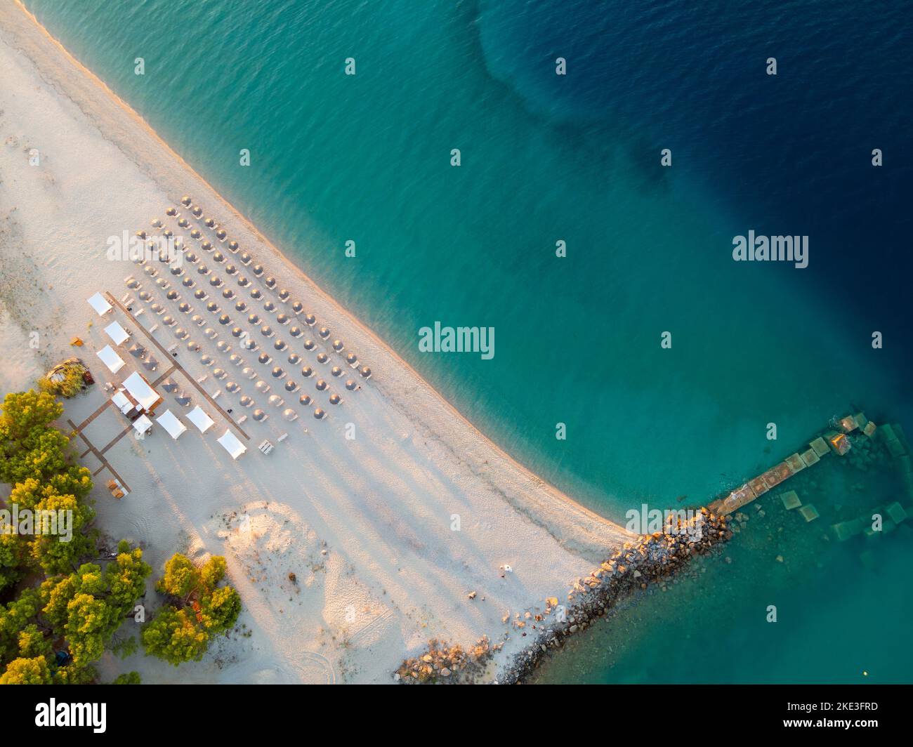 Glarokavos plage à Chalkidiki, Grèce Banque D'Images