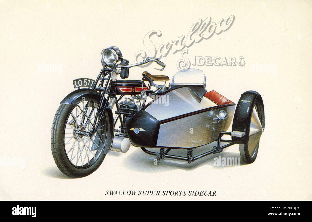 Jaguar Swallow Super Sports Sidecar modèle 4 avec Norton 160 H Motorcycle, Royaume-Uni 1925 Banque D'Images