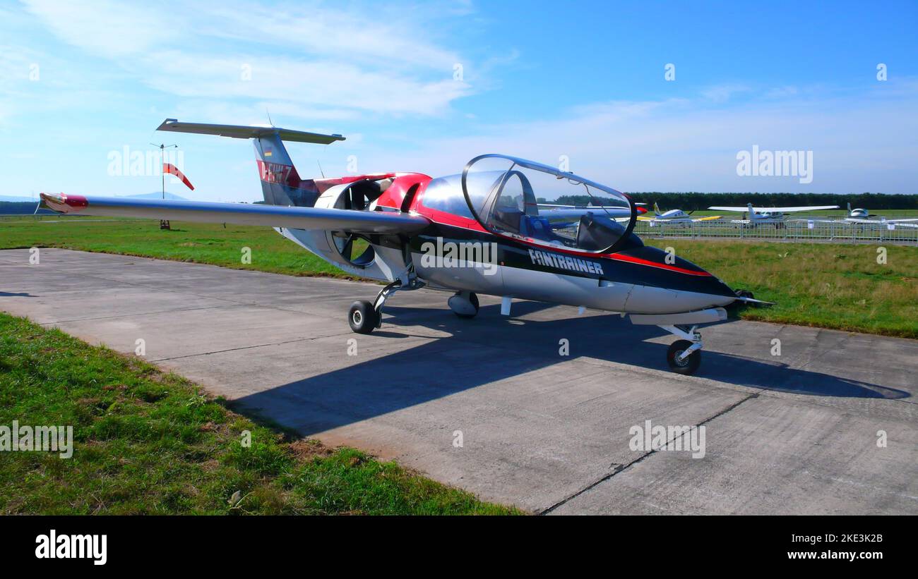 Entraîneur de ventilateur avion d'entraînement d'époque août Euler Flugplatz Griesheim Banque D'Images