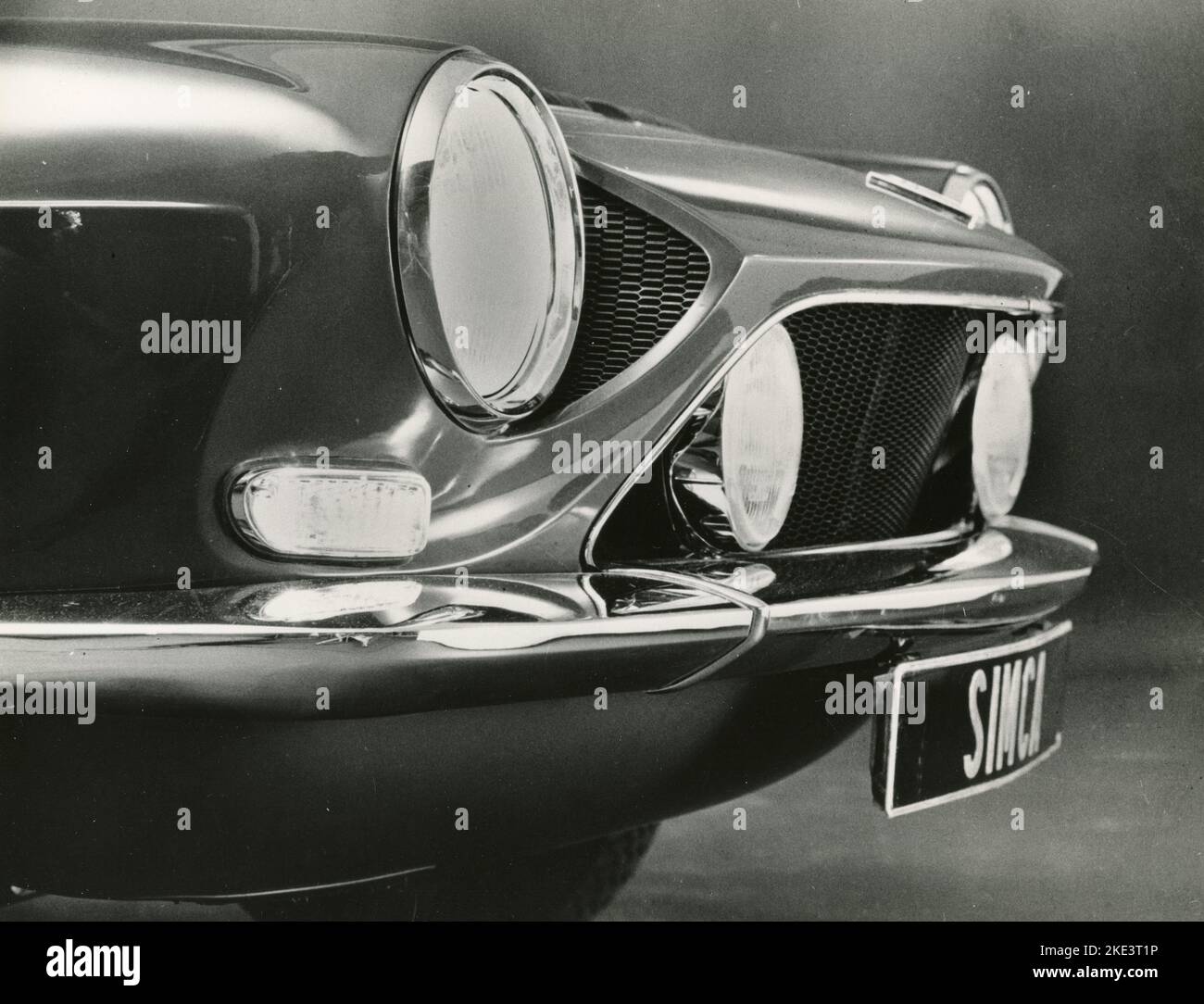 Simca 1200 S coupé Bertone détail voiture , Italie 1967 Banque D'Images
