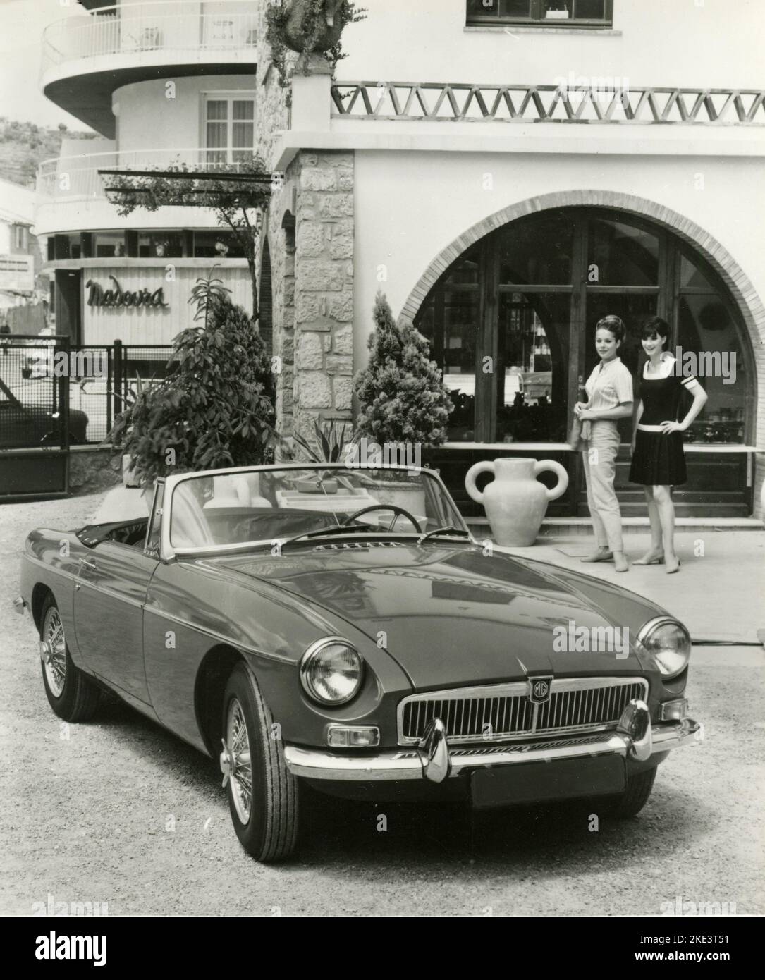 MG B Spider car, Royaume-Uni 1967 Banque D'Images