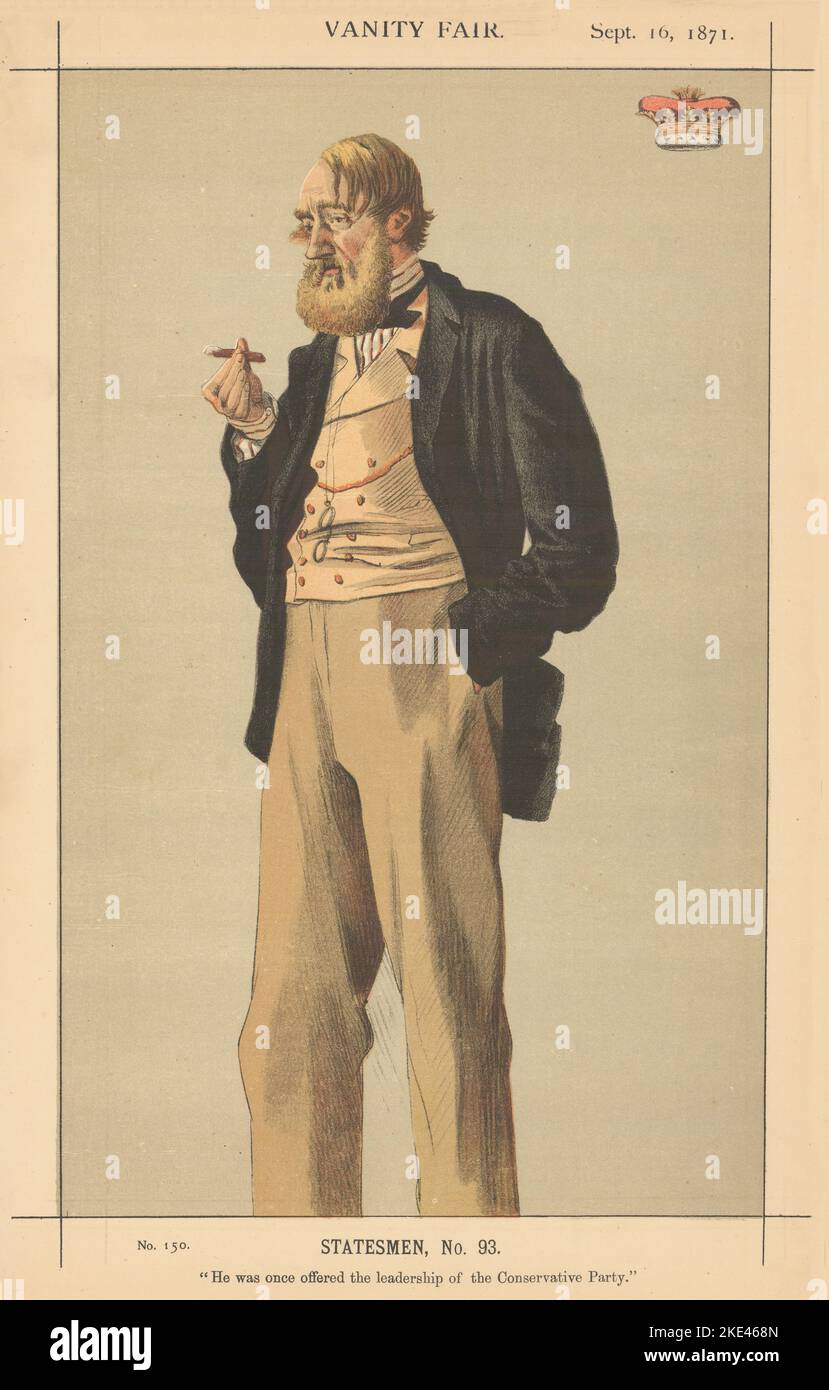LE DESSIN ANIMÉ de DUKE Rutland, UN ESPION DE VANITY FAIR, lui a été offert une fois le leadership… 1871 Banque D'Images