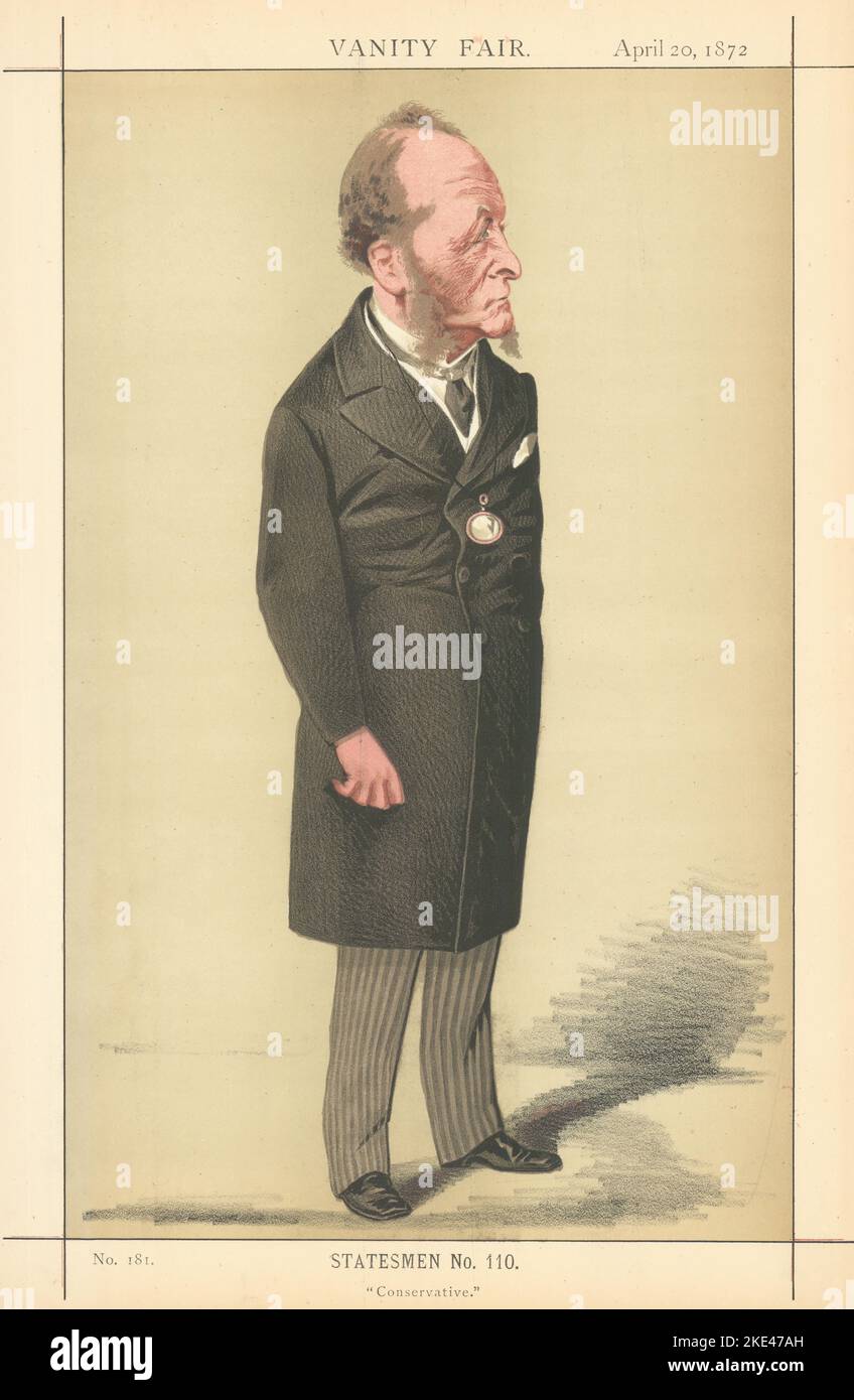 VANITY FAIR SPY CARICATURE Gathorne Hardy 'conservateur' travaux. Par Cecioni 1872 Banque D'Images