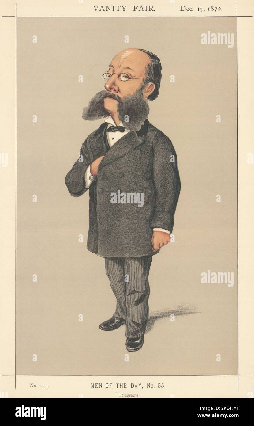 LE BARON Paul Julius Reuter 'Telegrams' est UN PERSONNAGE D'ESPION VANITY FAIR. Actualités Reuters 1872 Banque D'Images
