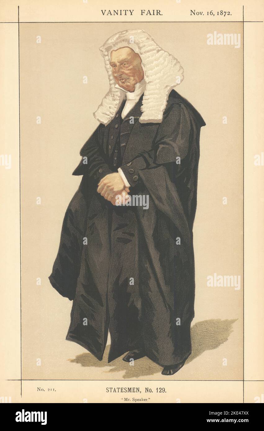LE DESSIN ANIMÉ Henry Bouverie William Brand 'r Speaker' de VANITY FAIR. Coïdé 1872 Banque D'Images