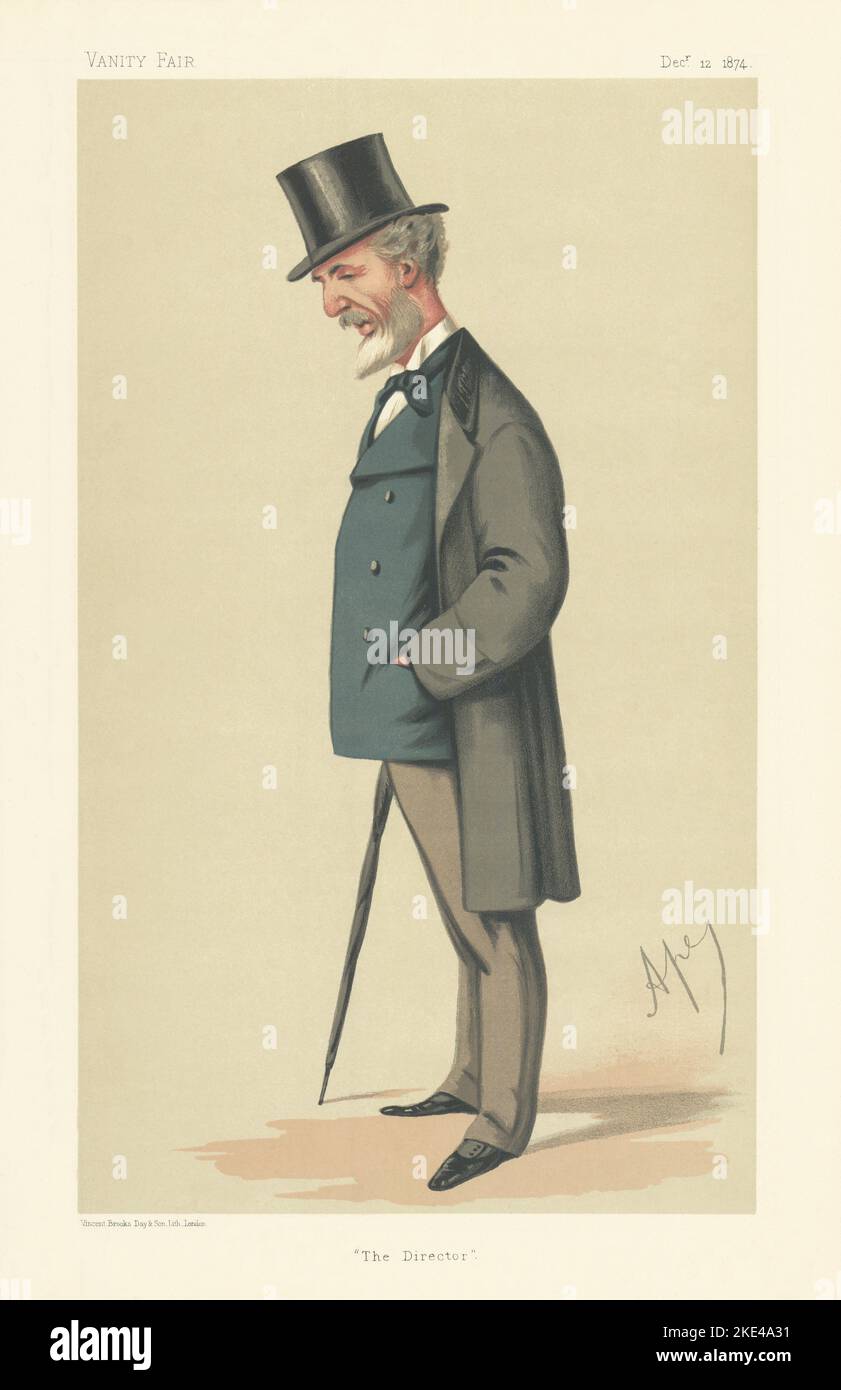 LE DESSIN ANIMÉ de L'ESPION VANITY FAIR Lord William Hay, « le directeur » des affaires. Par APE 1874 Banque D'Images
