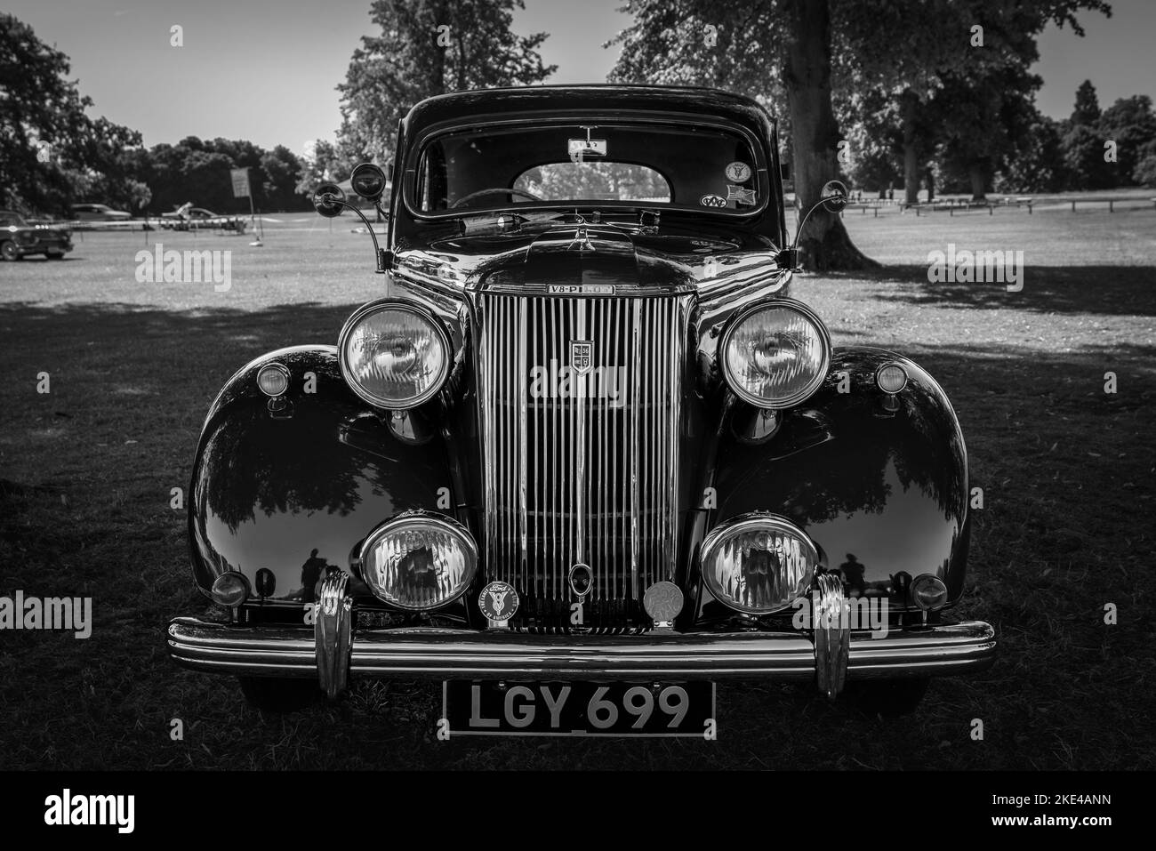 1950 Ford V8 pilote «LGH 699» exposé au American Auto Club Rally of the Giants, tenu au Palais de Blenheim le 10th juillet 2022 Banque D'Images