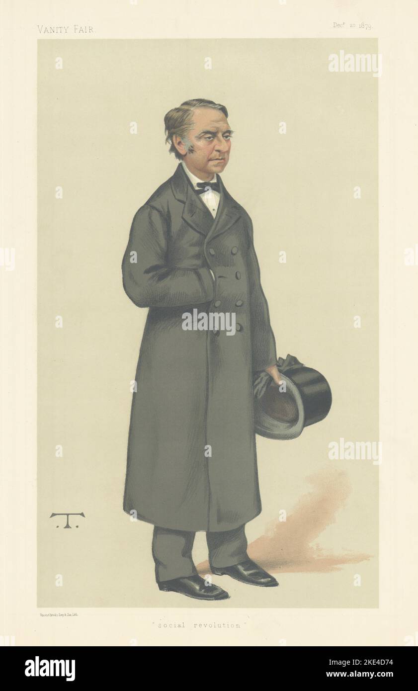 CARICATURE DE L'ESPION VANITY FAIR Jean Joseph Louis blanc 'révolution sociale' France 1879 Banque D'Images